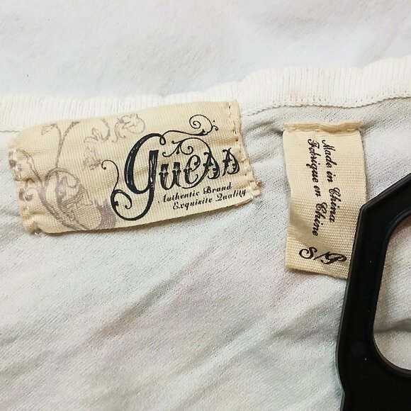 Guess Vintage Zig Zag Stretchy Metallic Gold Knit Fabric Belt Mini Dress Size S - Picture 11 of 16